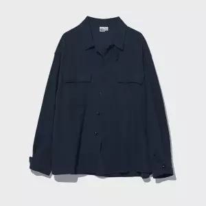 {백화점 정품} 파르티멘토 Relaxed Linen Shirts Jacket Navy 3778871