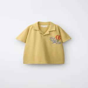 국내배송 ZARA 자라 주니어 키즈 프린트 폴로셔츠 노랑 6208781300 2133403