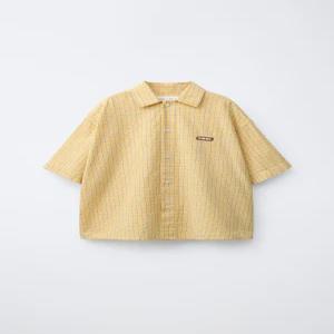 국내배송 ZARA 자라 주니어 키즈 푸카스 서프 체크 패턴 셔츠 오렌지 6345501615 2133040