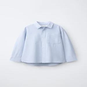 국내배송 ZARA 자라 주니어 키즈 플레인 옥스퍼드 셔츠 하늘색 1630560403 2132992