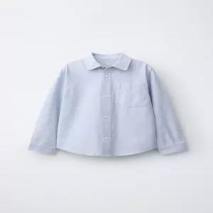 국내배송 ZARA 자라 주니어 키즈 옥스퍼드 포켓 셔츠 하늘색 1630999403 2132984