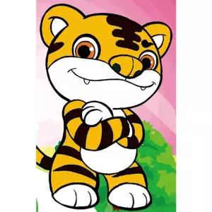 12간지 호랑이 이젤) 보석십자수 10x15 종이판넬형보석십자수 일러스트보석십자수