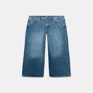 ZARA ZW 컬렉션 로우라이즈 와이드 레그 청바지 - 블루 6840/255/400
