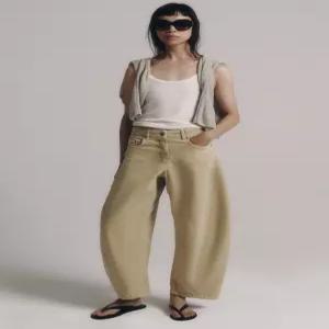 ZARA JEANS ZW COLLECTION BALLOON 미드라이즈 - 노랑 6840/244/300