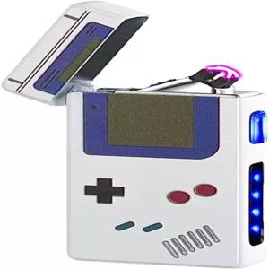 NIVEK 전기 플라즈마 라이터 USB 충전식 듀얼 아크 방풍 무불꽃 레트로 게이머 게임 콘솔 디자인 빈티지