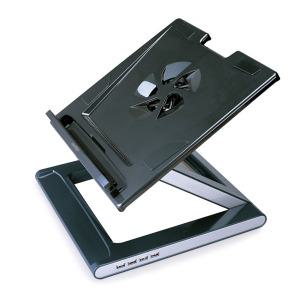 엑토 NBS-07H 노트북 쿨링 스탠드 받침대 쿨러 USB 4포트 허브 블랙