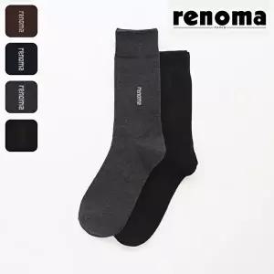 [레노마]남성 정장 은은 체크 장목 양말 RM1509 3족