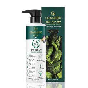 샤네보 녹차진한샴푸 500ml/두피샴푸/지성샴푸/비듬샴푸/탈모케어/두피냄새 제거/생약성분/세정력좋은샴푸