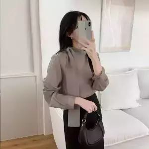 [코코블랑] [코코메이드]로아테 타이 블라우스