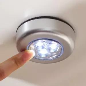 led 무드등 인테리어 취침등 화장대 무선 터치 등 3구 건전지 센서등 책상 선반