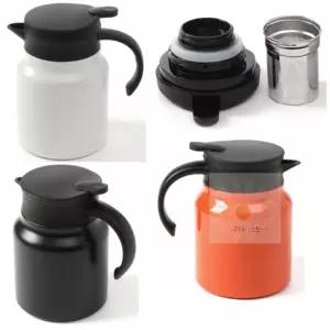 굿데이 316스텐 이중진공 보온보냉 주전자 900ML (화이트) 가게 커피물주전자 위생적