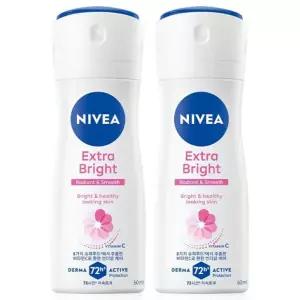 데오드란트 스프레이 엑스트라 브라이트 60ml 2개