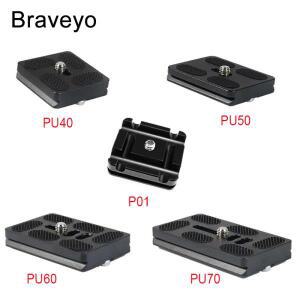 PU 카메라 미니 휴대용 퀵릴리스 플레이트 긴 40 50 60 70mm 삼각대 모노 포드 볼 헤드 마운트 어댑터 Arca