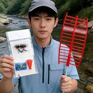 민물 빙어 견지대 낚시줄 찌 바늘 포함 구성 겨울 얼음낚시 용품-WFQ1QXU