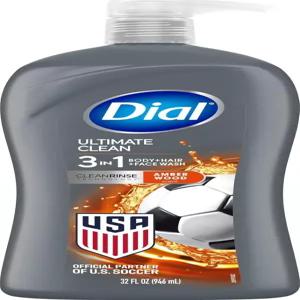 Dial 남성용 3in1(3가지를 하나로) 바디, 헤어 및 페이스 워시, 최강 클린, 591.5 ml (32 액온스)