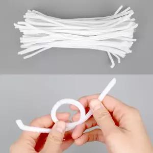 미술 공예재료 모루 흰색 30cm 100개 트리 만들기 핸드 공예