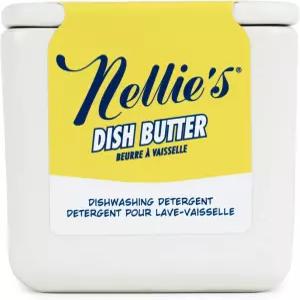 Nellie's 접시 버터 - 재사용 가능한 세라믹 용기가 있는 액체 비누의 폐기물 제로 대체품 (화이트) 가벼운
