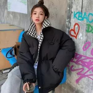 [라일리여성의류] Rly 오버핏 여자 2컬러 폭신한 볼륨감 체크패턴 패딩