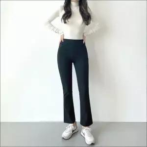 [라일리여성의류] Rly 여성 기모바지 부츠컷 나팔바지 겨울 밴딩 슬랙스