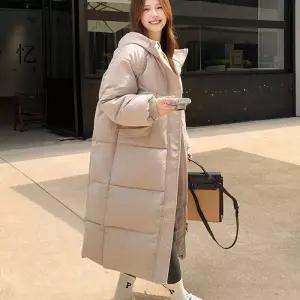 [라일리여성의류] Rly 여성 캐주얼 겨울 루즈핏 후드 롱 패딩 점퍼