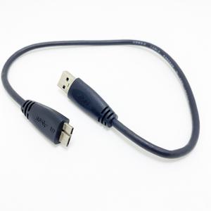 미니 휴대용 USB 3.0 수 A-마이크로 B 데이터 케이블 코드 리드 와이어 외장 하드 드라이브 디스크용 블랙