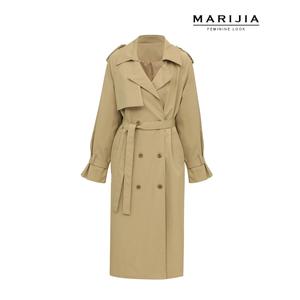 [마리지아][MARIJIA] 코튼 롱 더블 트렌치 코트_MCTA32016