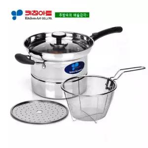 키친아트 스테인레스 찜국수냄비(찜기)18CM