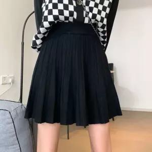 A핏 플리츠 주름 밴딩 캐주얼 데일리 미니 스커트