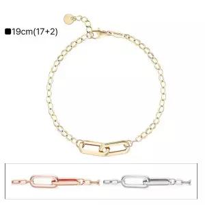 [로이드](센텀시티점)14K 타원 클립 포인트 체인 팔찌 LWB25003G