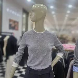 [시슬리]울 블렌드 배색니트 (SAKPC1561 그레이,블랙)