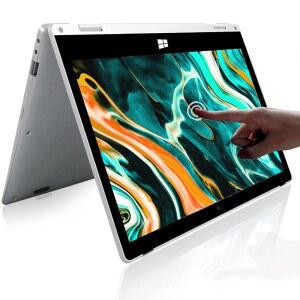 Windows 노트북, 터치스크린 포함 2 in 1, 11.6 인치 FHD 11 노트북 컴퓨터, 4GB RAM, 256GB SSD 스토리지, 360도 컨버터블 태블릿 인텔 셀러론 J4125 프로세서, 웹캠, WiFi, 타입-C, 실버
