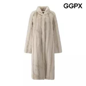 [GGPX] 빗살 패턴 페이크 퍼 코트 (GPBCT010F)
