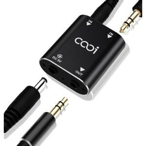 Cooidea 2 채널 스테레오 오디오 믹서 - 금속 쉘, AUX 인터페이스 지원 In 1 Out 미니 사운드 믹서, 1미터 케이블 포함 PC, 휴대폰, 노트북, 헤드폰용