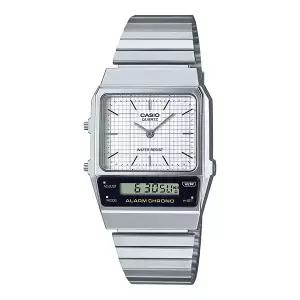카시오 시계 AQ-800E-7A 남성용 손목시계 남녀공용 듀얼타임 메탈밴드 전자시계 CASIO 정품