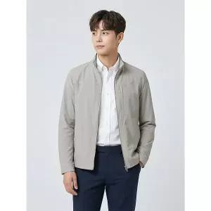 [하프클럽/BY파크랜드]베이지 스트레치 면혼방 점퍼-M1JJ2210953A