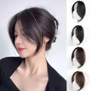 여자 앞머리가발 긴머리 시스루뱅 여우가발 피스 부분 붙임머리 가발 사이드뱅