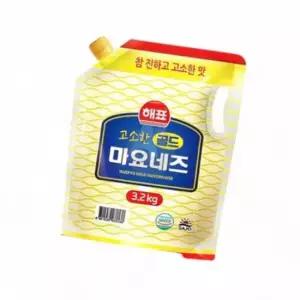 해표 고소한 골드 마요네즈 3.2Kg X 4개 대용량 식당용 업소용 사라다용 비닐마요네즈