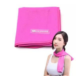 국내산 아이스 쿨링 타올 보냉수건 핑크