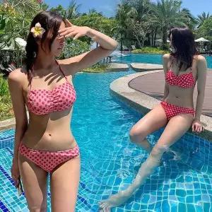 (스타일하우스)수영복 비치웨어 래쉬가드 튜브블룸비키니 투피스 바캉스 플라워 튜브탑