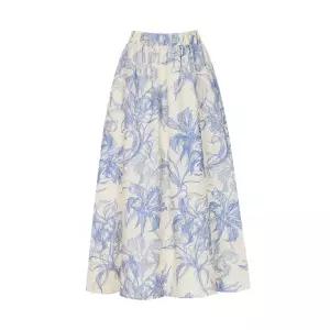 (택가 109000원)플라워밴딩플레어스커트_V6B-CSK021