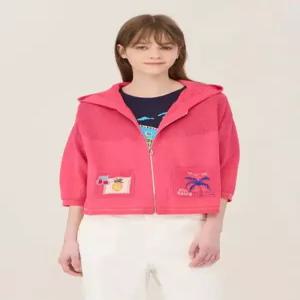 베네통 메쉬 자카드 크롭 니트 가디건