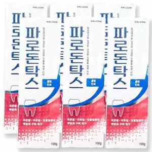 잇몸치약 잇몸케어 민트치약 쿨링민트 불소 100g 파로돈탁스 6개