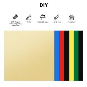 빌보드 용 ABS 2 색 보드 300x300x1.3mm 레이저 조각 투톤 ABS 시트 이름 배지 사무실 라벨 용 CNC 조각