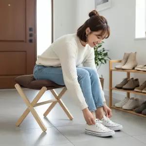 신발장 의자 휴대용 접이식 간편 틈새 수납 현관문 유치원 슈벤치 스툴