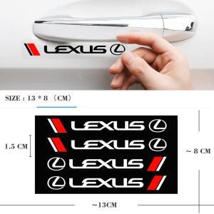 4pcs 자동차  도어 핸들 손잡이 데칼 디자인 스티커 Lexus EX300H RX450H IS300H NX RX GS Al20 LX GX 용