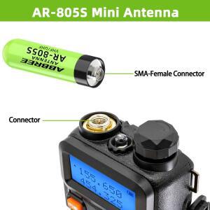 AR-805S 안테나 SMA-암커넥터 단거리 듀얼 밴드 고이득 UHF VHF UV-5R 미니 콴셩 UV-K1 UV K5 무전기용