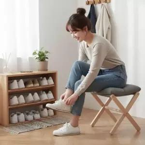 신발장 의자 휴대용 접이식 간편 수납 현관문 유치원 슈벤치 스툴 간편 벤치 노인정 휴대용 수납