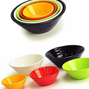 IKWFGPQ9W 멜라민 대접 탕 12.7x5.4cm 5호 연두 잔치 라면 미소 어묵 소면 볼 작은면 분식 수 그릇 국