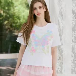 국내 정품 에고이스트 [BLUE LABEL] 버터플라이 프린팅 티셔츠 ES2OTH18