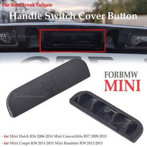 자동차 뒷문 부트 핸들 스위치 커버, BMW 호환 미니 쿠퍼 R56, R59 용, 후면 트렁크 버튼 캡, 액세서리